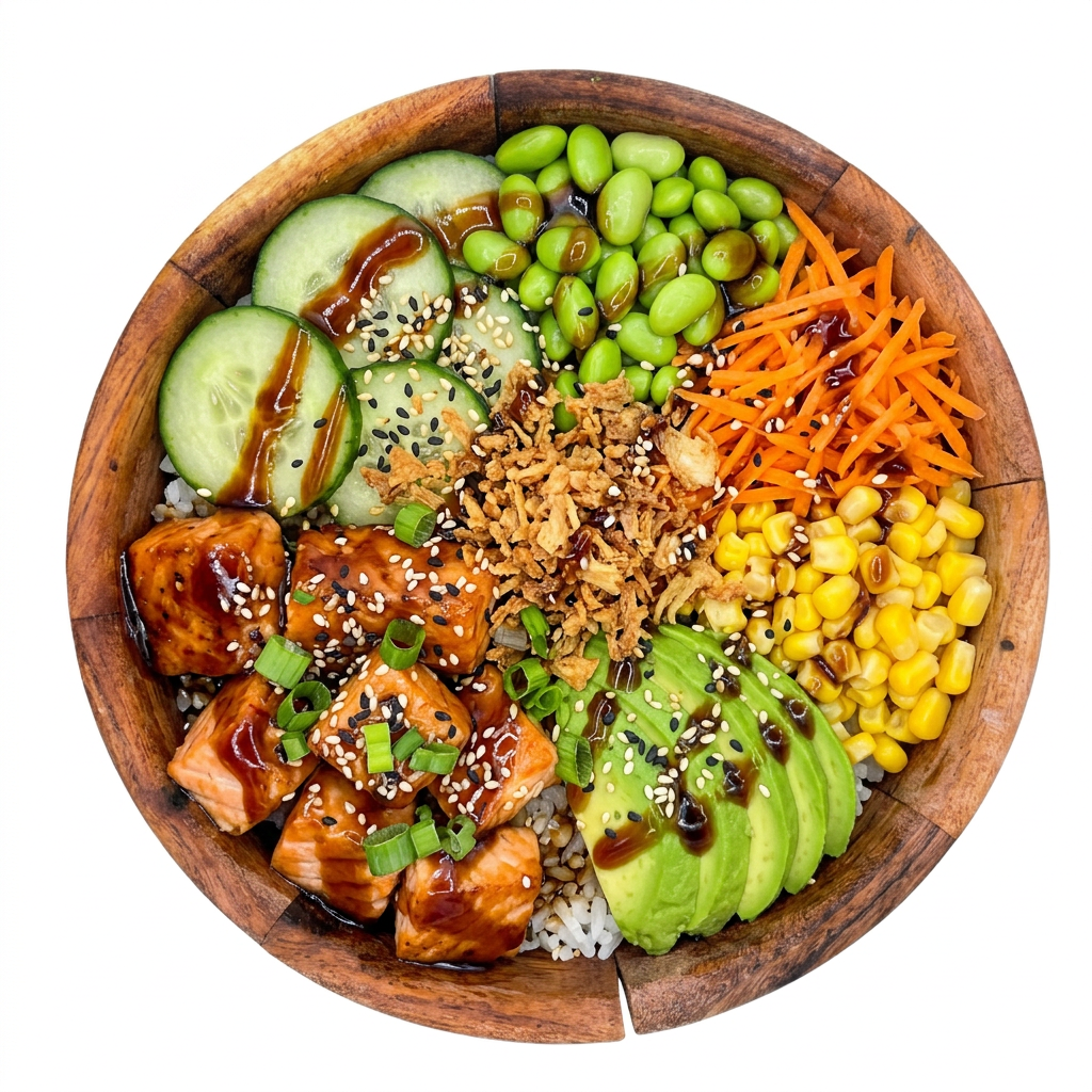 Poké bowl Salmon Teriyaki