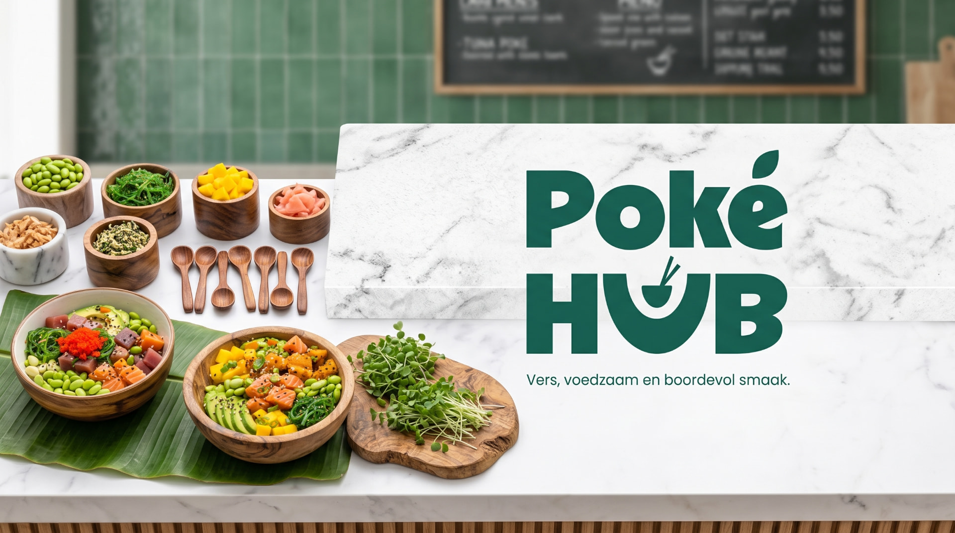 Poké Hub Gent — verse poké bowls, ingrediënten en het Poké Hub logo