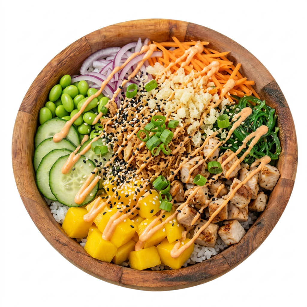 Poké bowl Chicken Mango Crunch
